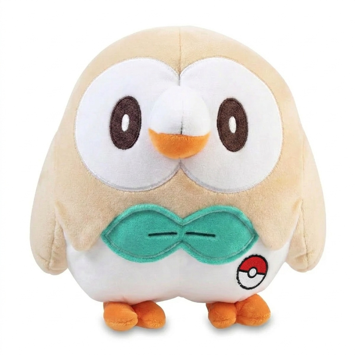 Peluche Brindibou avec badge prouvant l'authenticité du produit.