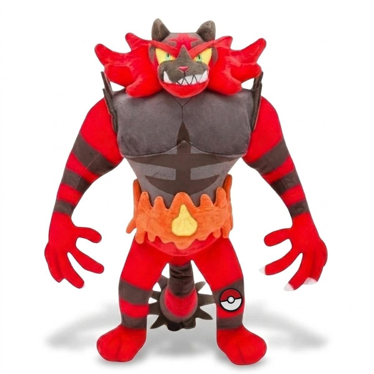 Peluche Félinferno avec badge prouvant l'authenticité du produit.
