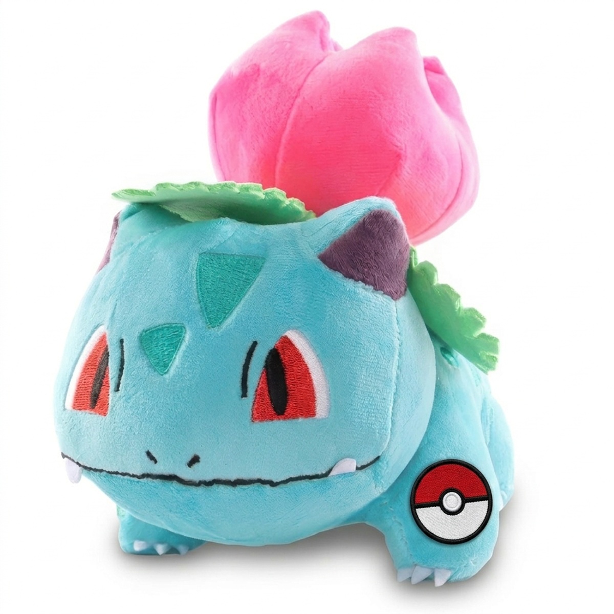 Peluche Herbizarre avec badge prouvant l'authenticité du produit.