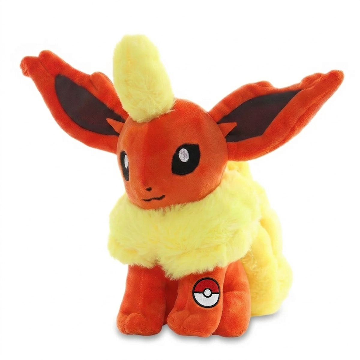 Peluche Pyroli avec badge prouvant l'authenticité du produit.