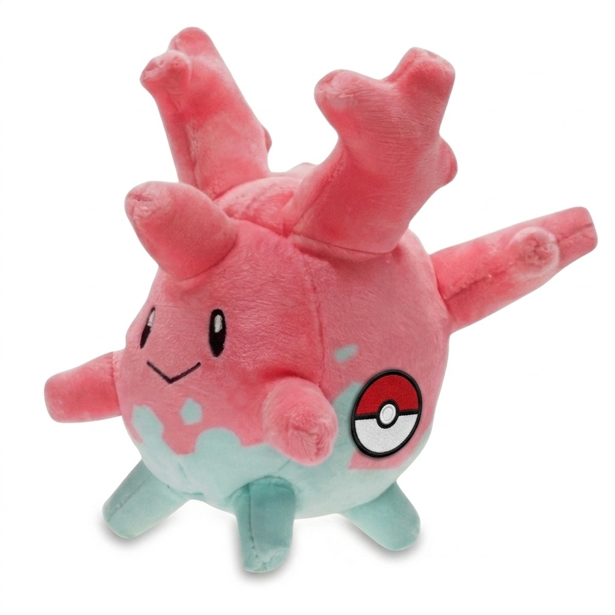 Peluche Corayon avec badge prouvant l'authenticité du produit.