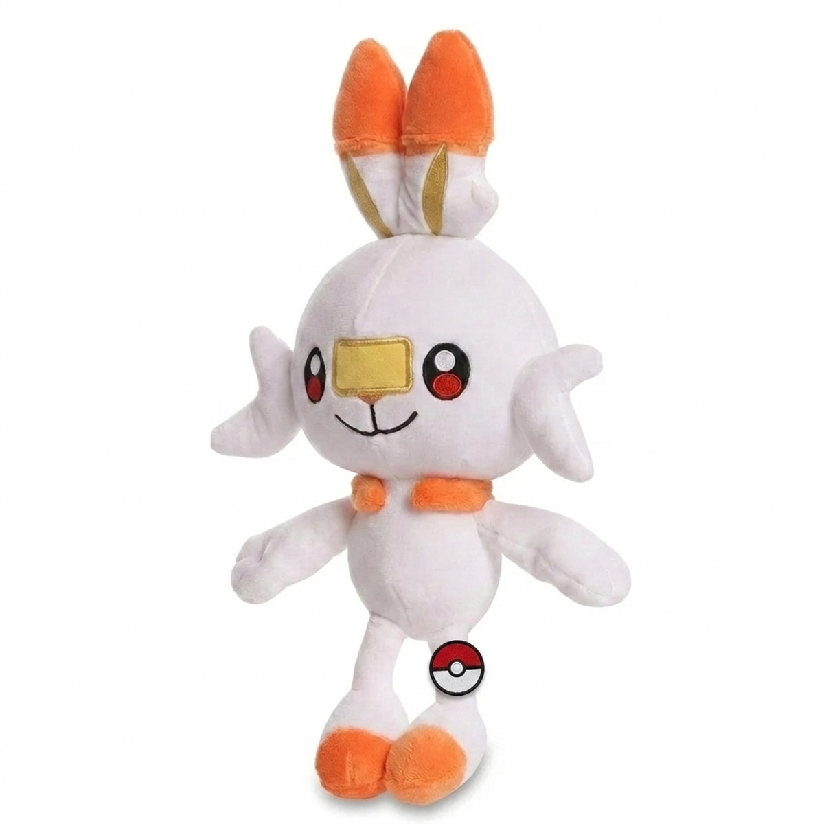 Peluche Flambino avec badge prouvant l'authenticité du produit.