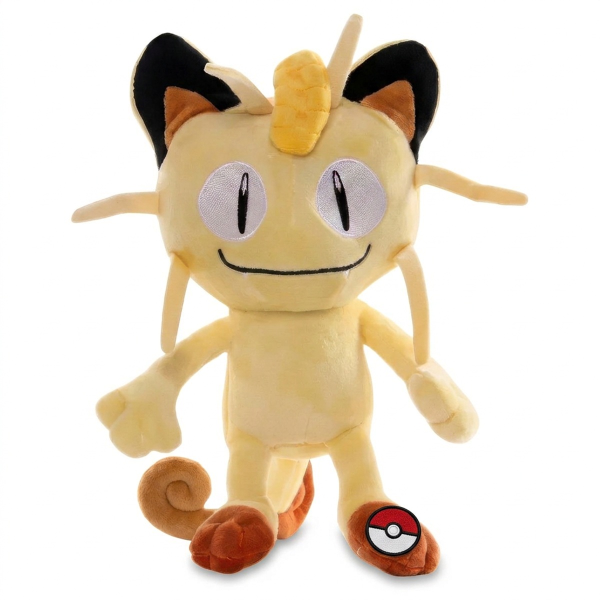 Peluche Miaouss avec badge prouvant l'authenticité du produit.