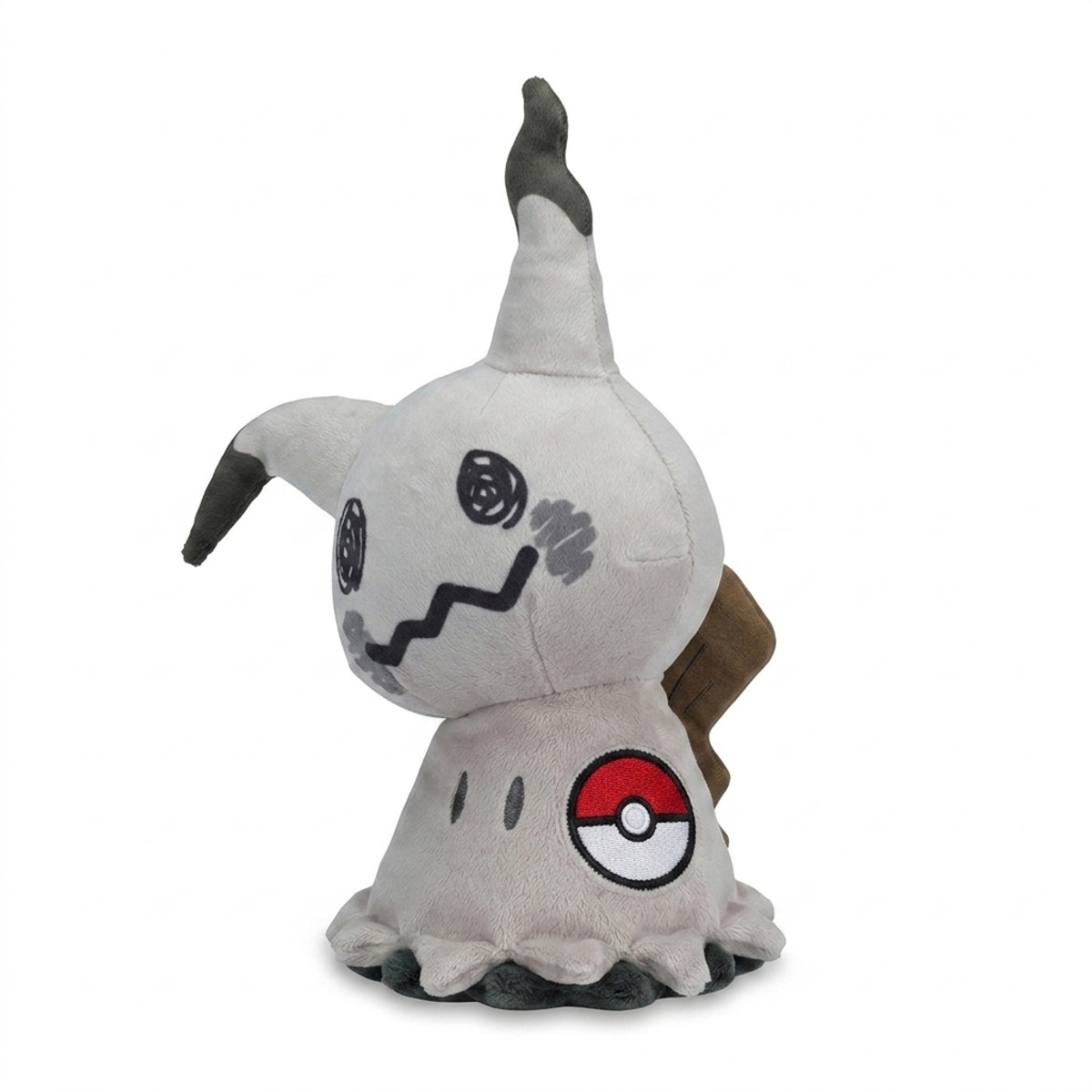 Peluche Mimiqui avec badge prouvant l'authenticité du produit.
