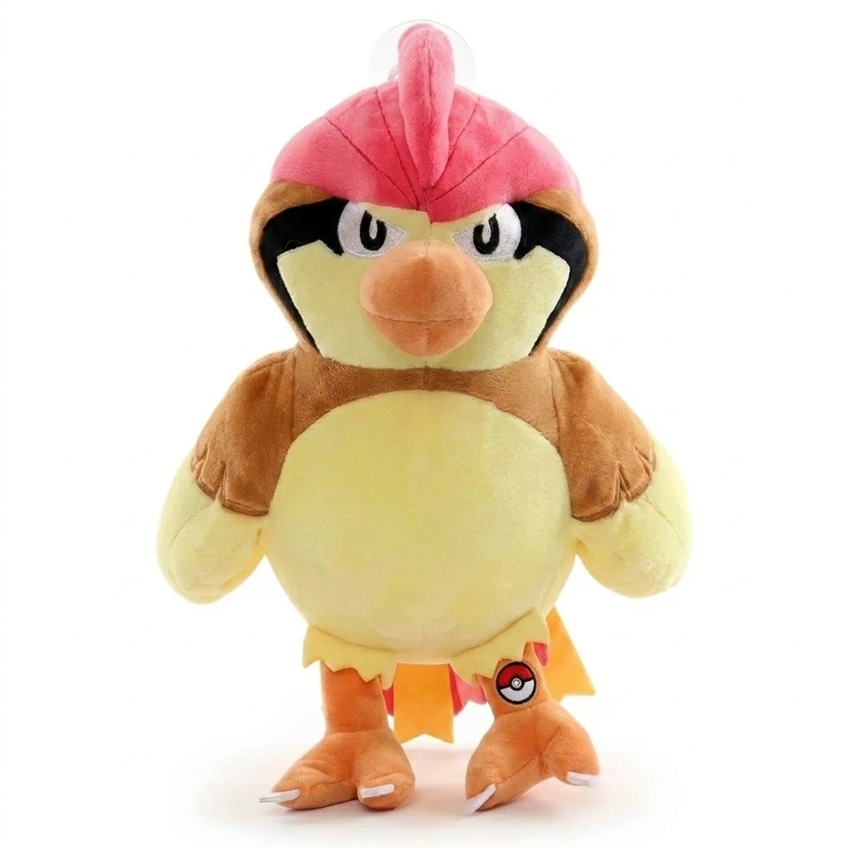 Peluche Roucoups avec badge prouvant l'authenticité du produit.