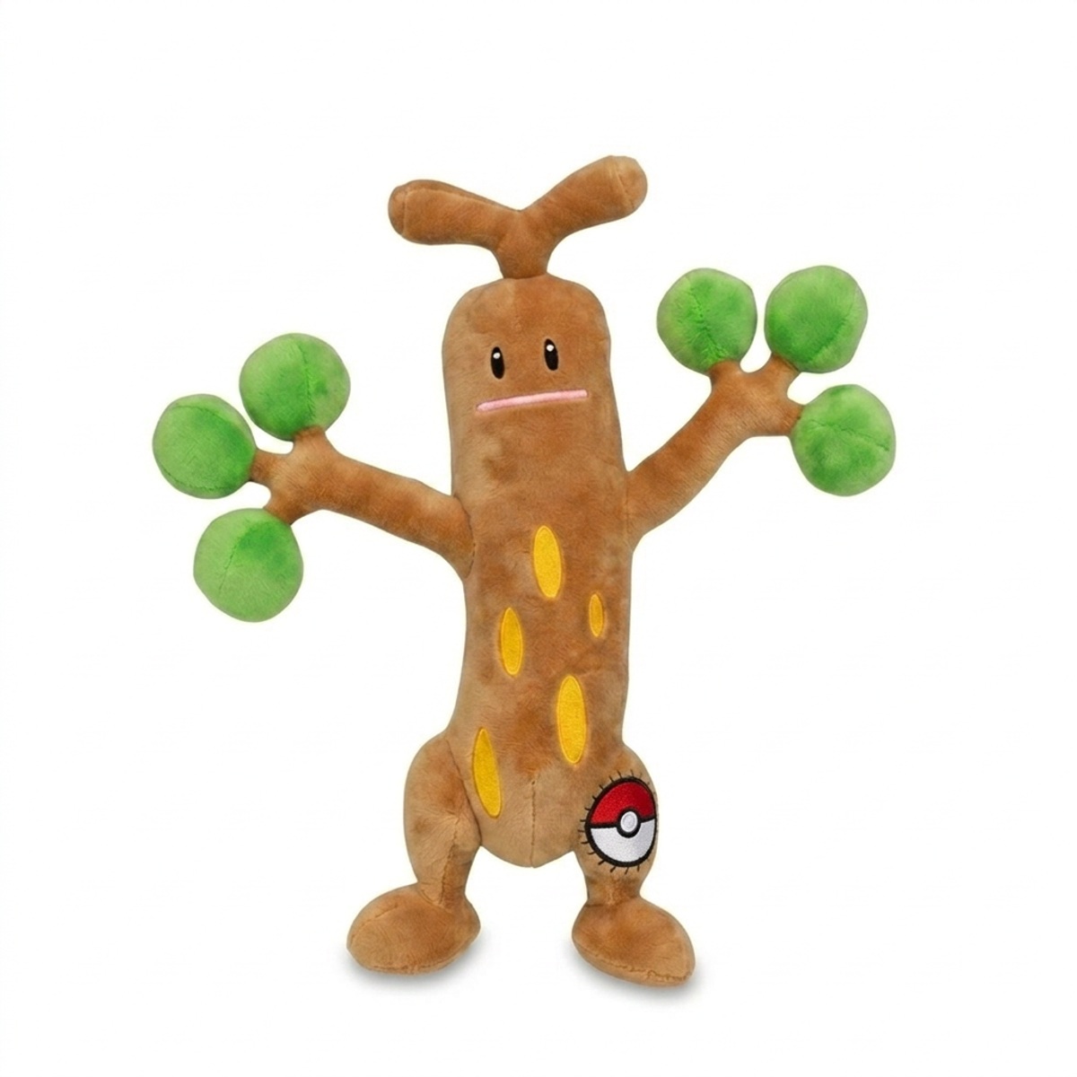 Peluche Simularbre avec badge prouvant l'authenticité du produit.