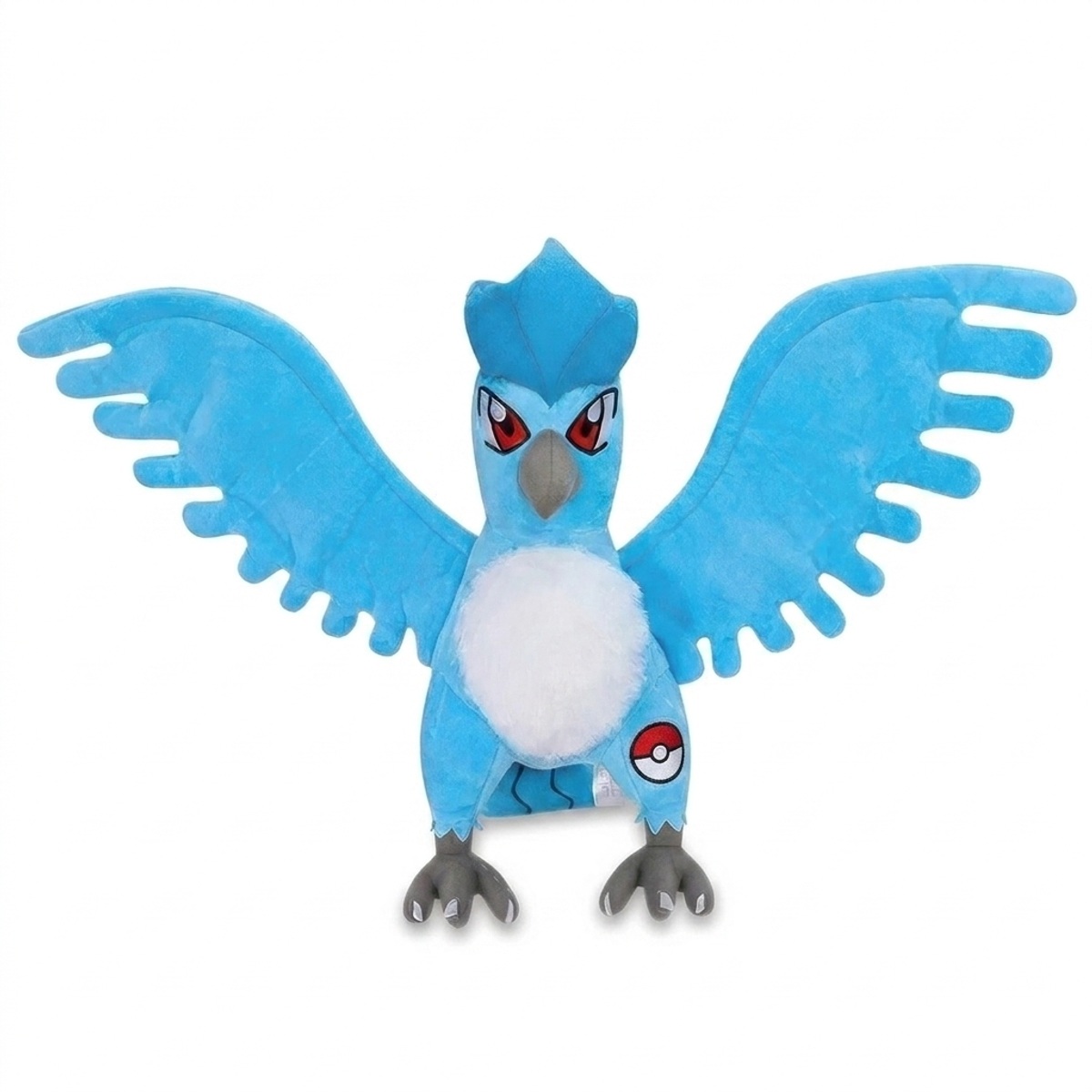 Peluche Artikodin avec badge prouvant l'authenticité du produit.