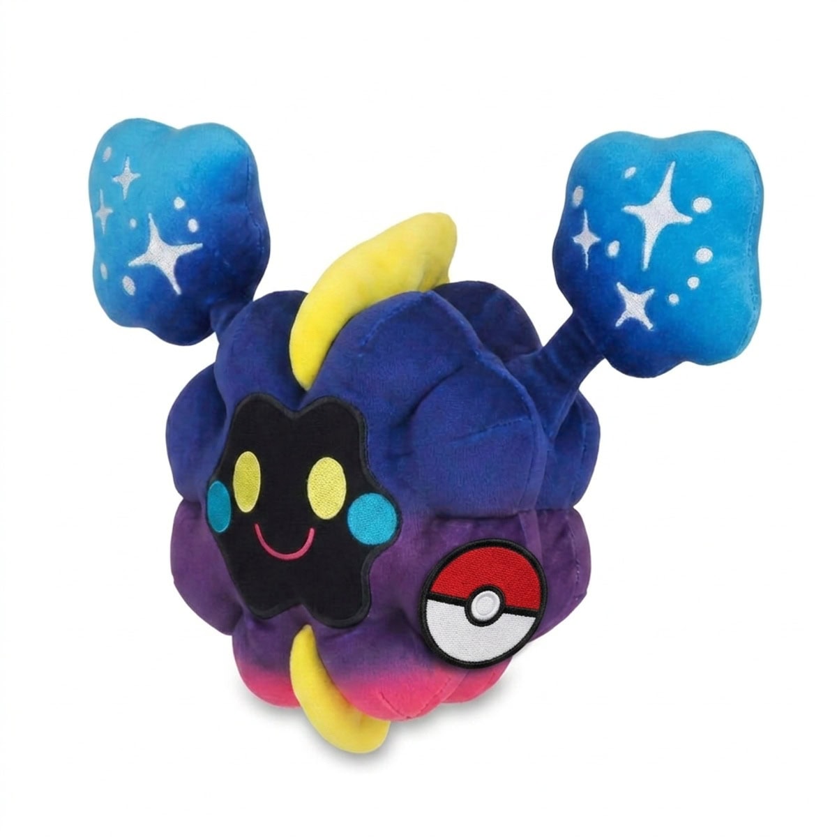 Peluche Cosmog avec badge prouvant l'authenticité du produit.