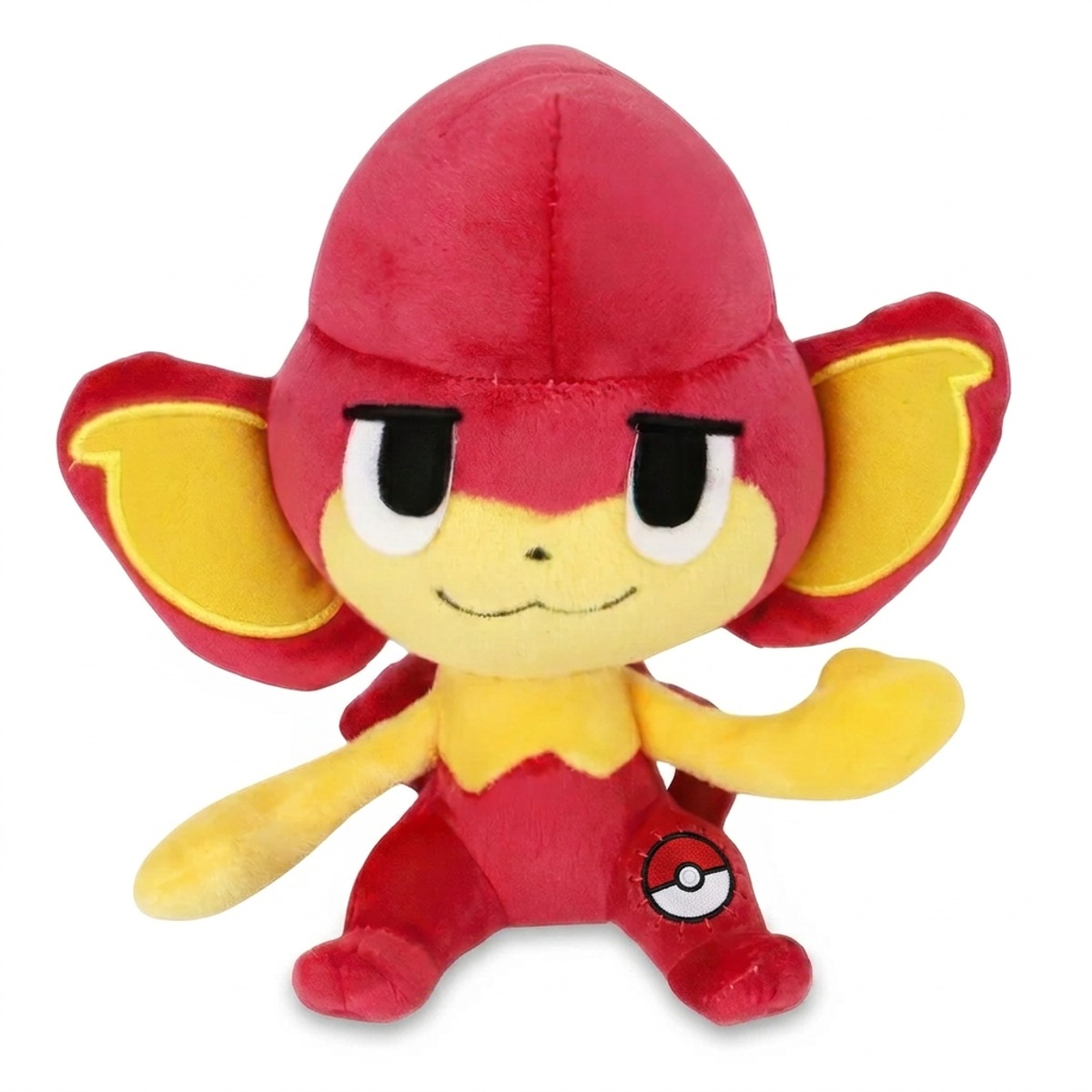 Peluche Flamajou avec badge prouvant l'authenticité du produit.