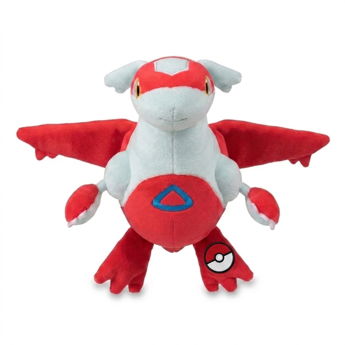 Peluche Latias avec badge prouvant l'authenticité du produit.