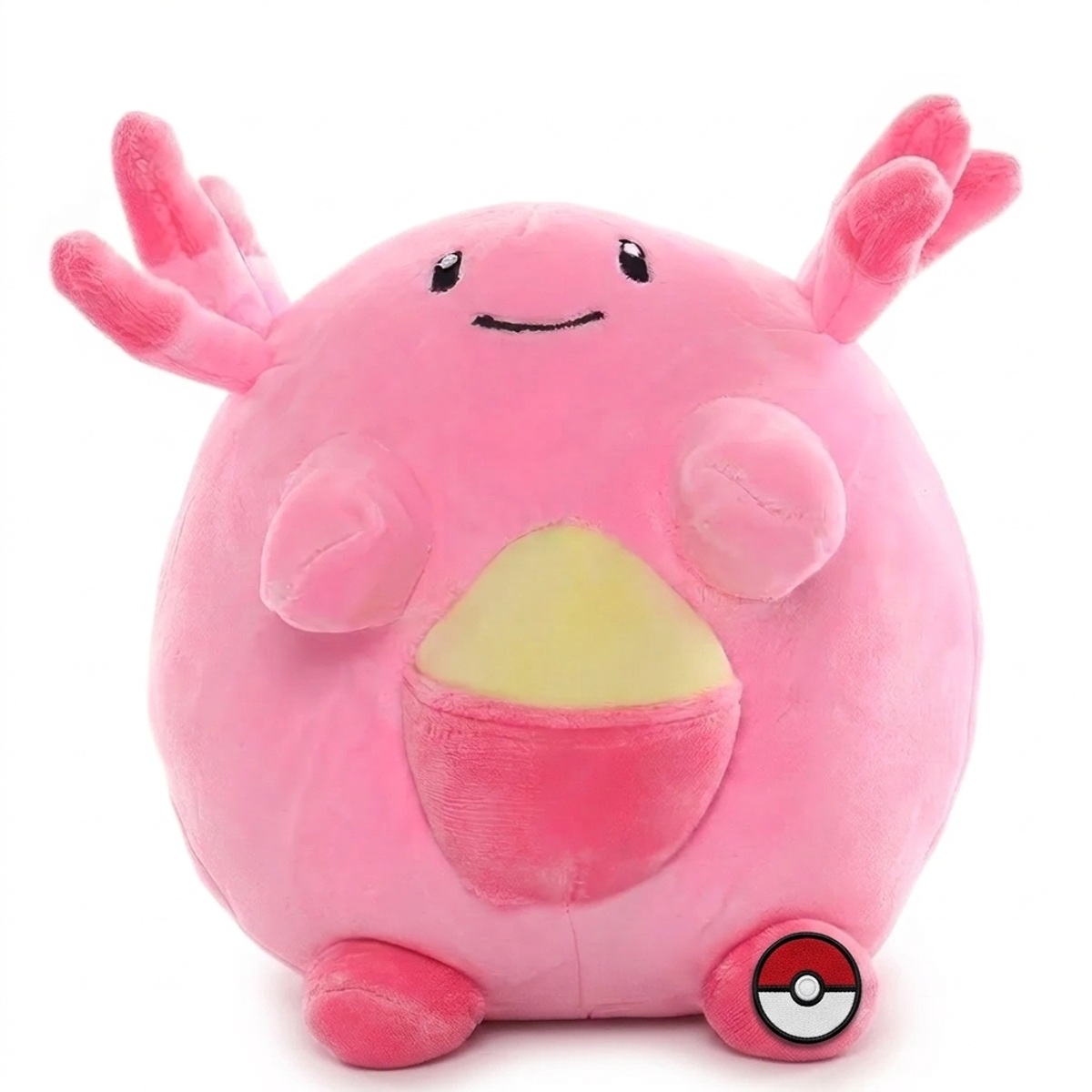 Peluche Leveinard avec badge prouvant l'authenticité du produit.