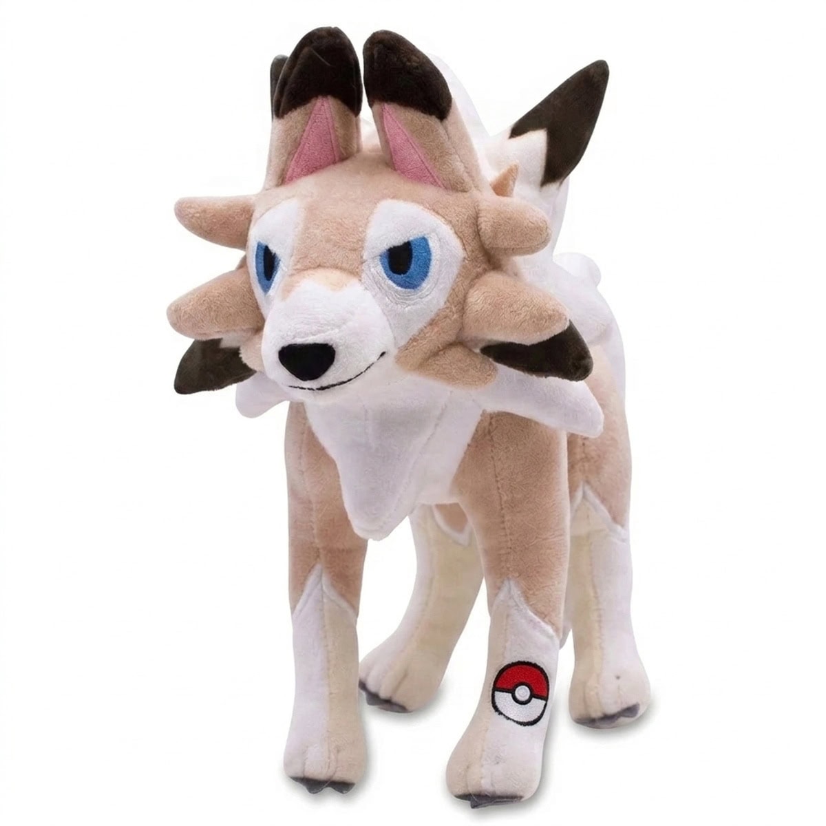 Peluche Lougaroc avec badge prouvant l'authenticité du produit.
