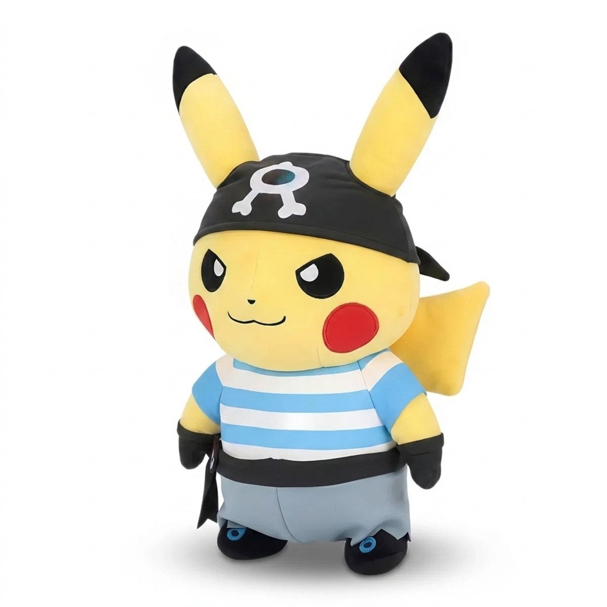 Peluche Pikachu Team Aqua vue de 3/4