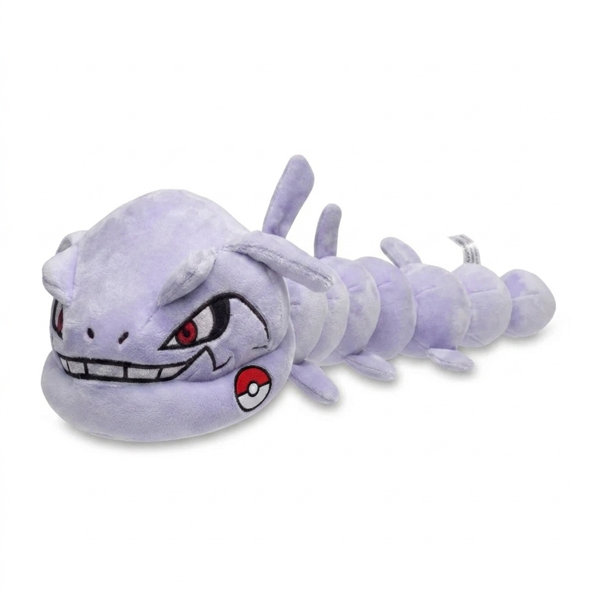 Peluche Steelix avec badge prouvant l'authenticité du produit.