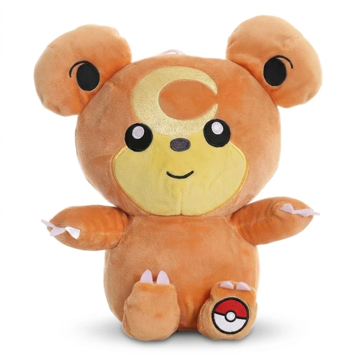 Peluche Teddiursa avec badge prouvant l'authenticité du produit.