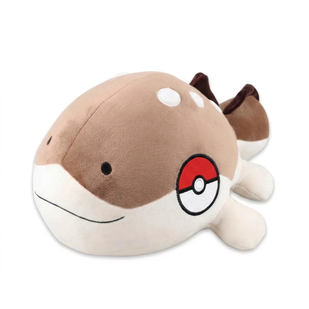 Peluche Terraiste avec badge prouvant l'authenticité du produit.