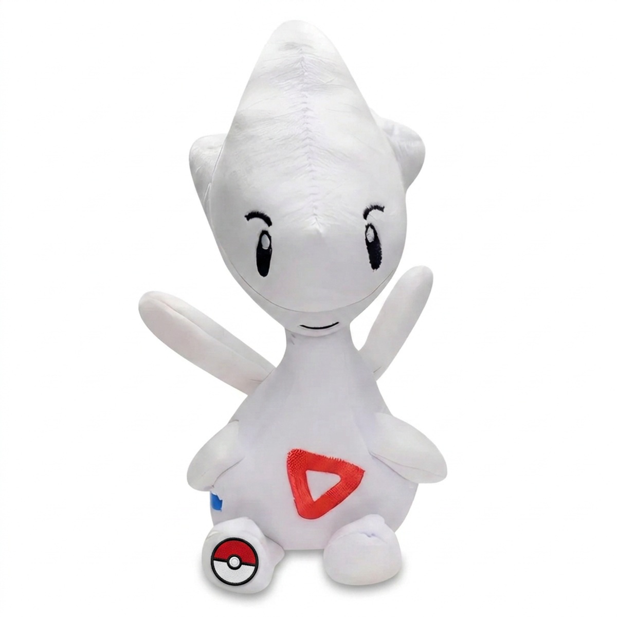 Peluche Togetic avec badge prouvant l'authenticité du produit.