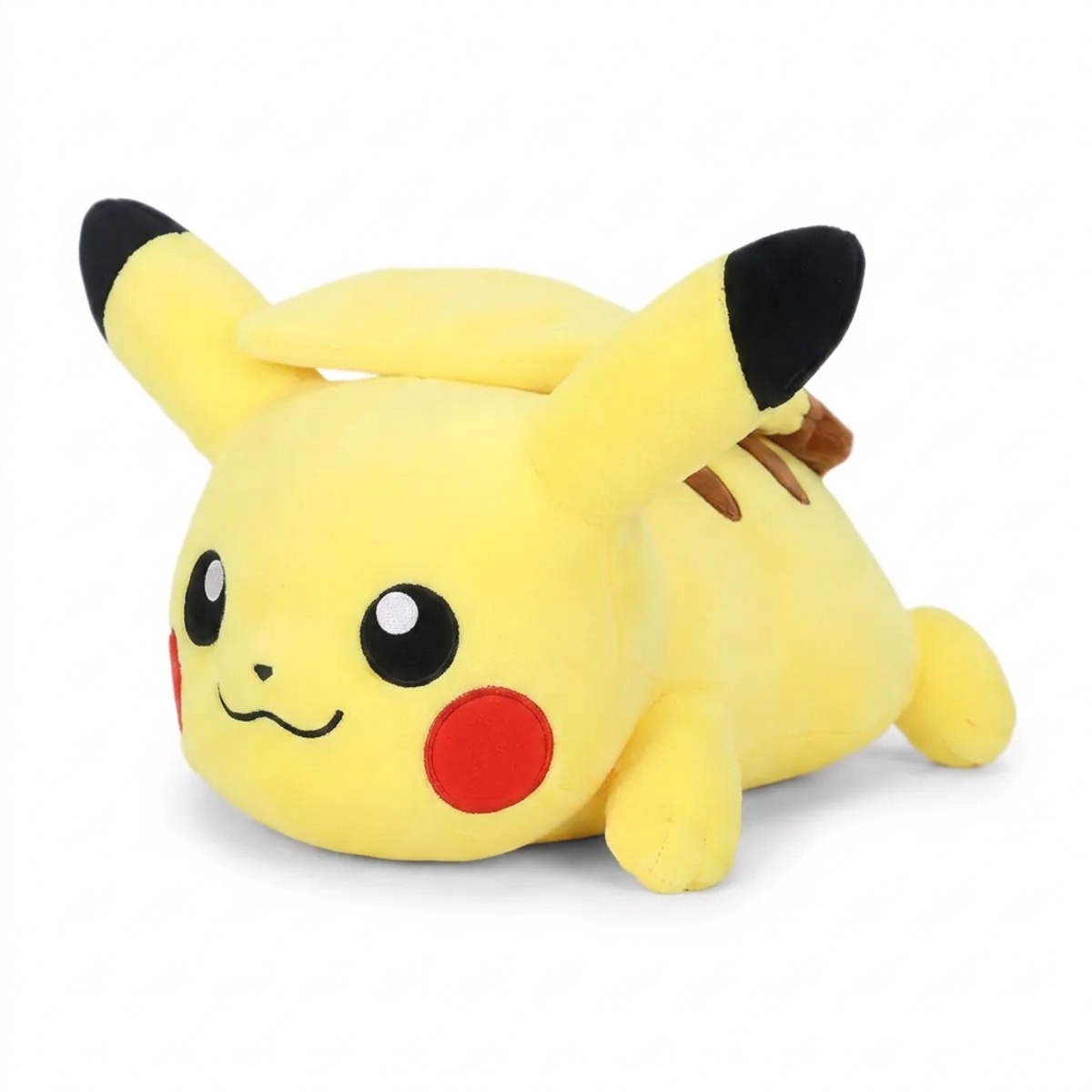 Peluche Pikachu Allongé vue de 3/4