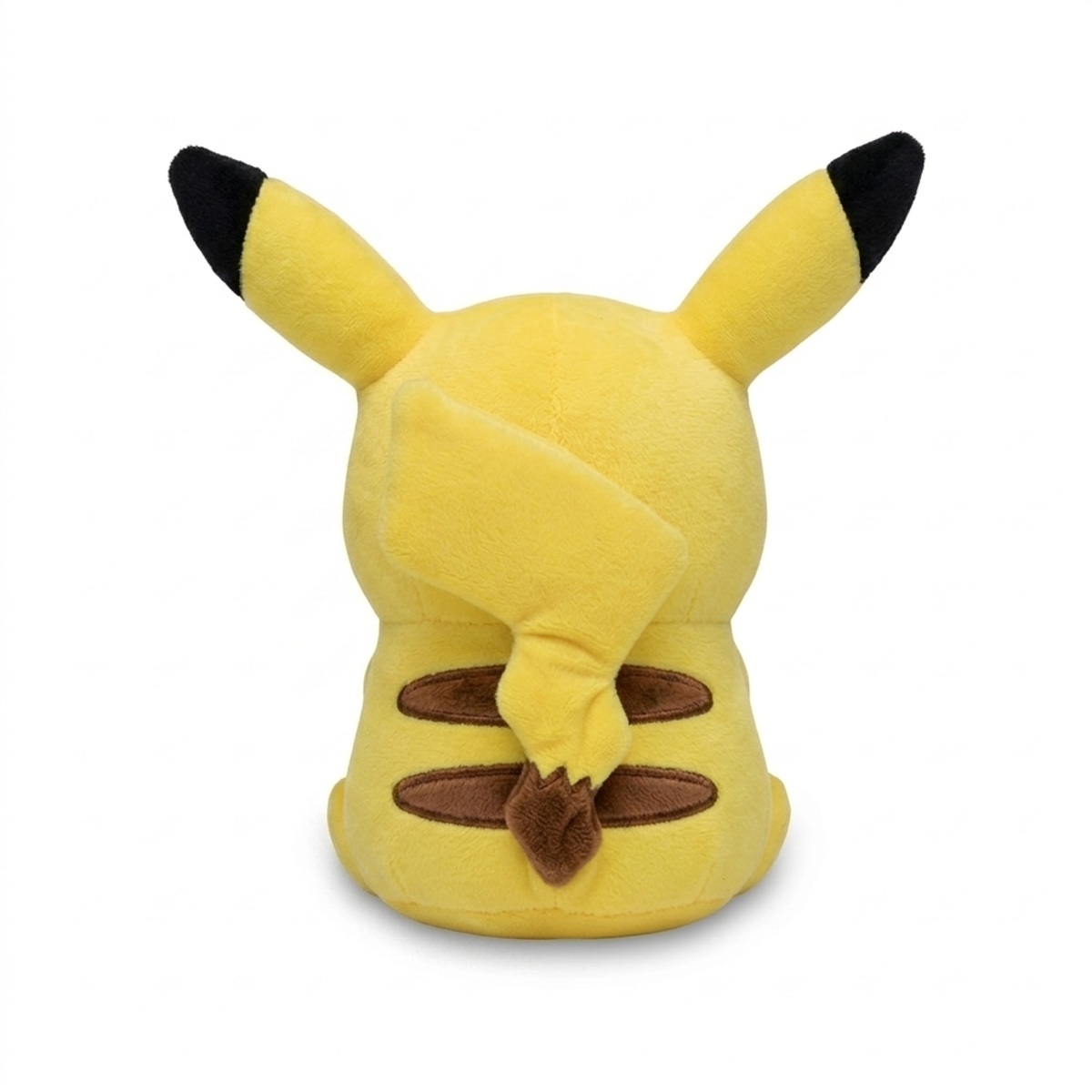 Peluche Pikachu qui rigole vue de dos